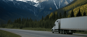 White Truck on Mountain Highway