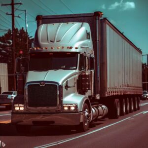 A Semi truck in Philadelphia